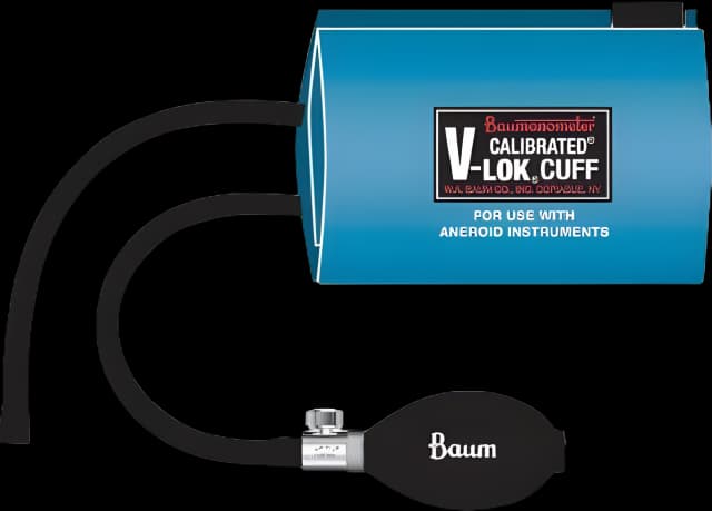 Reusable Blood Pressure Cuff and Bulb Calibrated® V-Lok® 10 to 19 cm Arm Polyester Fabric Cuff Infant Cuff - 1822AC