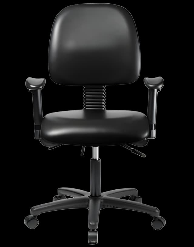 Task Chair Fisherbrand™ Black Adjustable Arms Vinyl