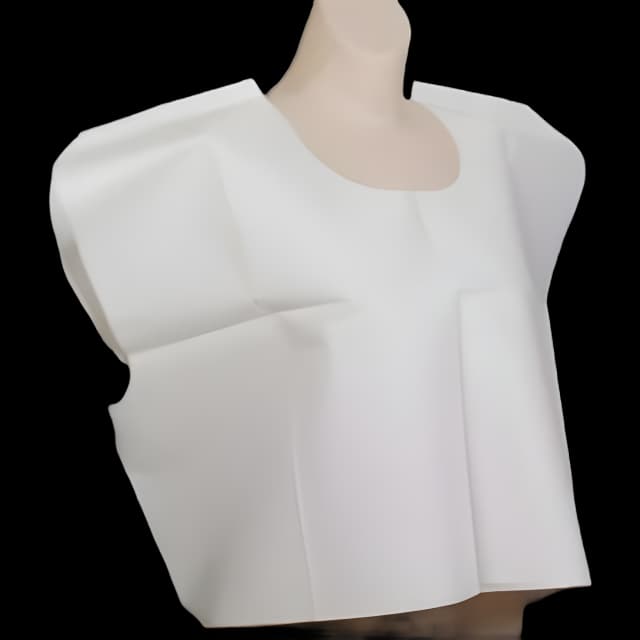 Exam Cape Tidi® White One Size Fits Most Front / Back Opening Without Closure Unisex - 9810856