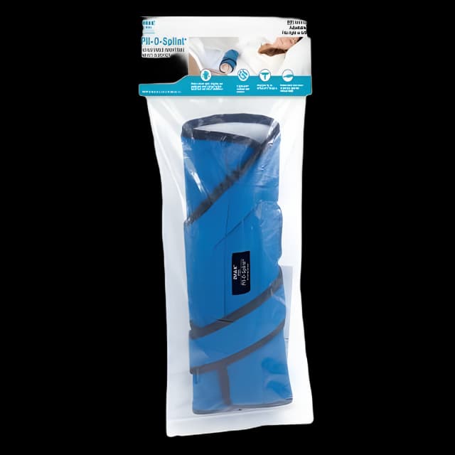 Night Wrist Brace IMAK® RSI Adjustable Pil-O-Splint® ergoBeads® / Foam / Polyflannel Left or Right Hand Black / Blue One Size Fits Most - A10112