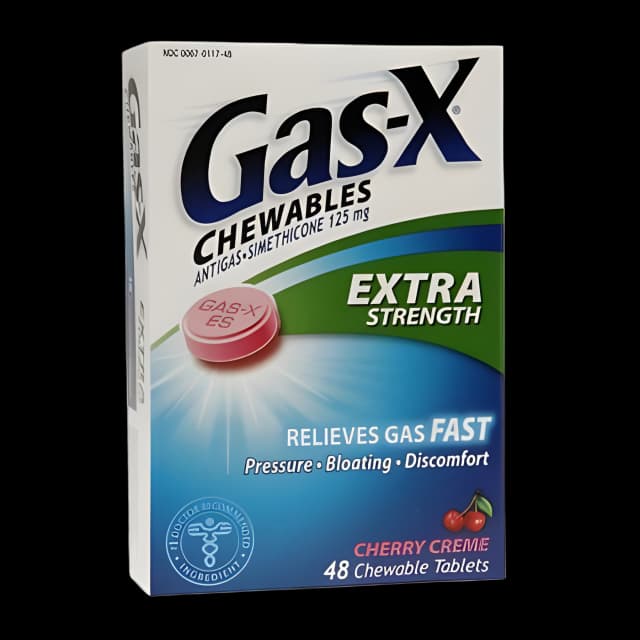 Gas Relief Gas-X® 125 mg Strength Chewable Tablet 48 per Bottle
