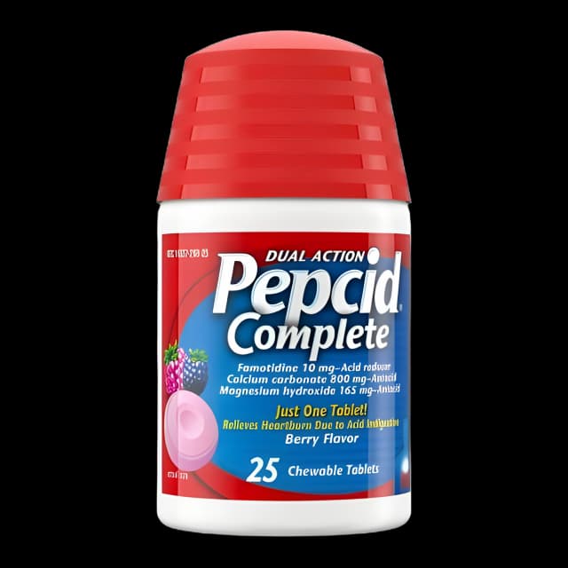 Antacid Pepcid® Complete 800 mg - 165 mg - 10 mg Strength Chewable Tablet 25 per Bottle - 71683729125