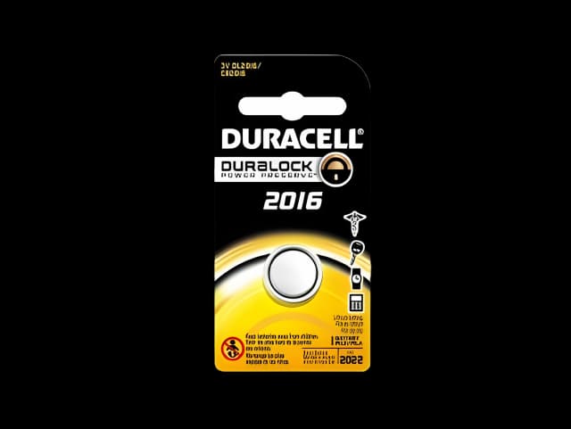 Duracell CR2016 3V Lithium Battery - Medical/Security Devices