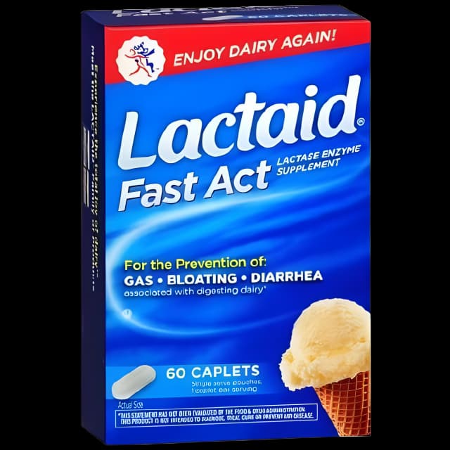 Dietary Supplement Lactaid® Fast Act Lactase Enzyme 9000 FCC Units Strength Tablet 60 per Box