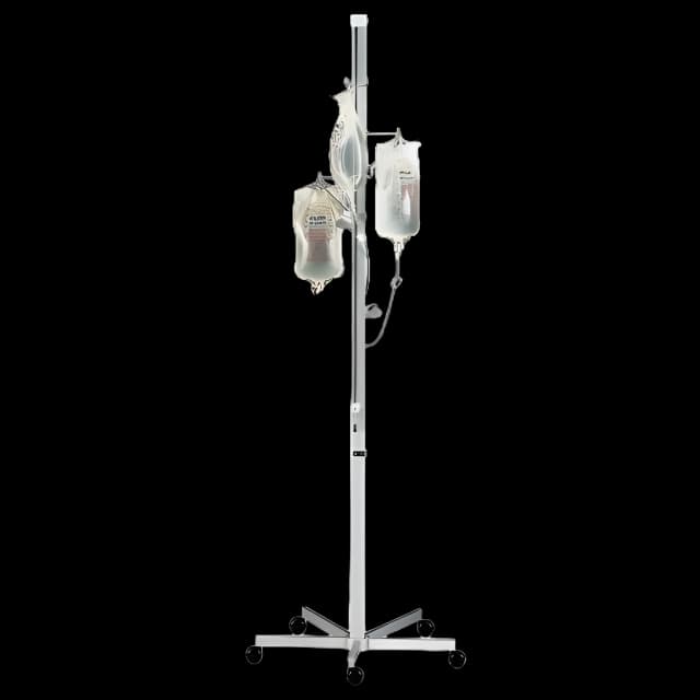 IV Irrigation Tower Stand 4-Hook 5-Legs, 3-1/2 X 26-3/4 X 28-3/4 Inch