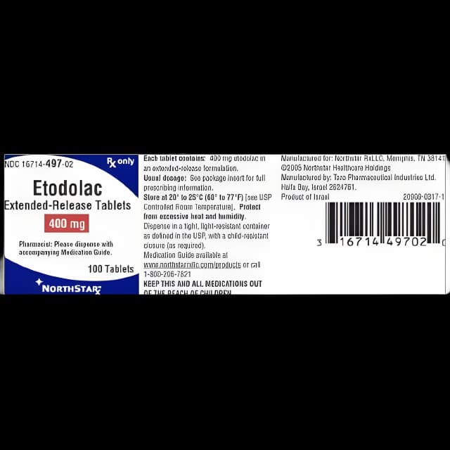 Buy Etodolac 400 mg Tablets - NorthStar Rx | 100 Count