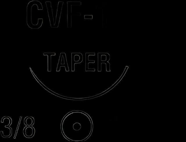 Nonabsorbable Suture with Needle Surgipro™ II Polypropylene CVF-11 3/8 Circle Taper Point Needle Size 5 - 0 Monofilament