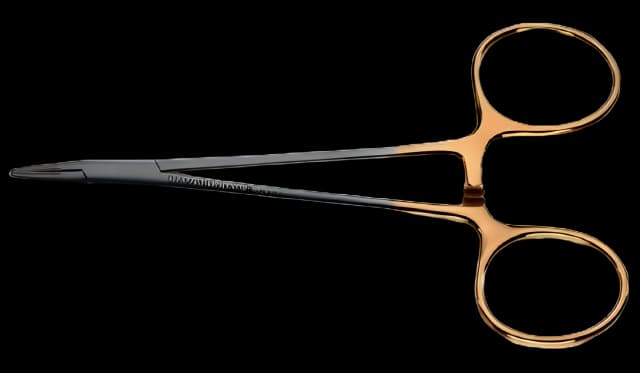 Needle Holder Snowden-Pencer™ Diamond Jaw 4-1/2 Inch Length Delicate Smooth Jaws Finger Ring Handle