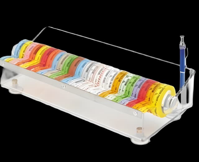 MarketLab Medical Label & Tape Dispenser - Desktop Organizer