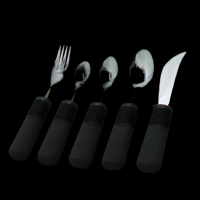 Good Grips® Adaptive Dining Utensils - Silver/Black
