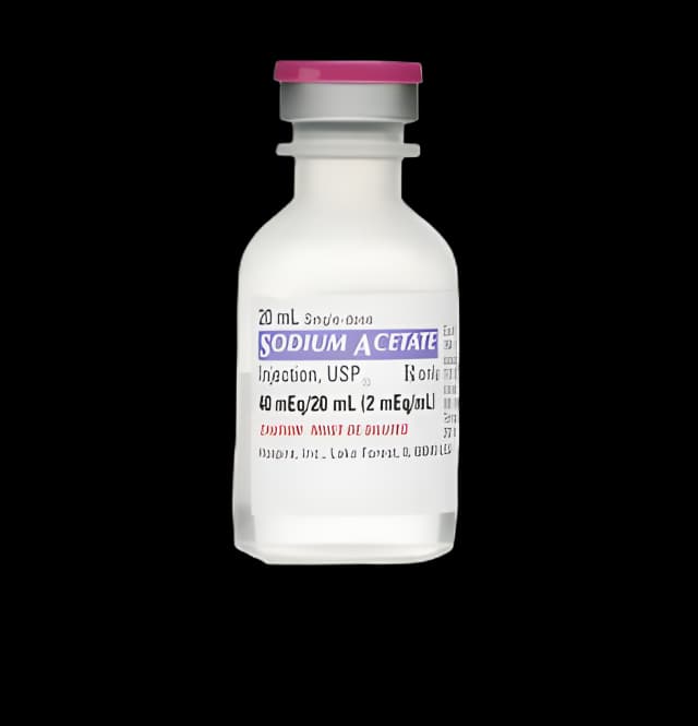 Replacement Preparation Sodium Acetate, Preservative Free 2 mEq / mL Injection Single-Dose Vial 20 mL