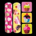 Adhesive Strip Curad® 3/4 X 3 Inch / 1 Inch Plastic Rectangle / Square Kid Design (Cupcakes) Sterile - BAN221