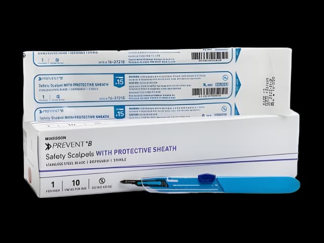 McKesson Prevent® B No. 15 Safety Scalpel - Sterile & Disposable