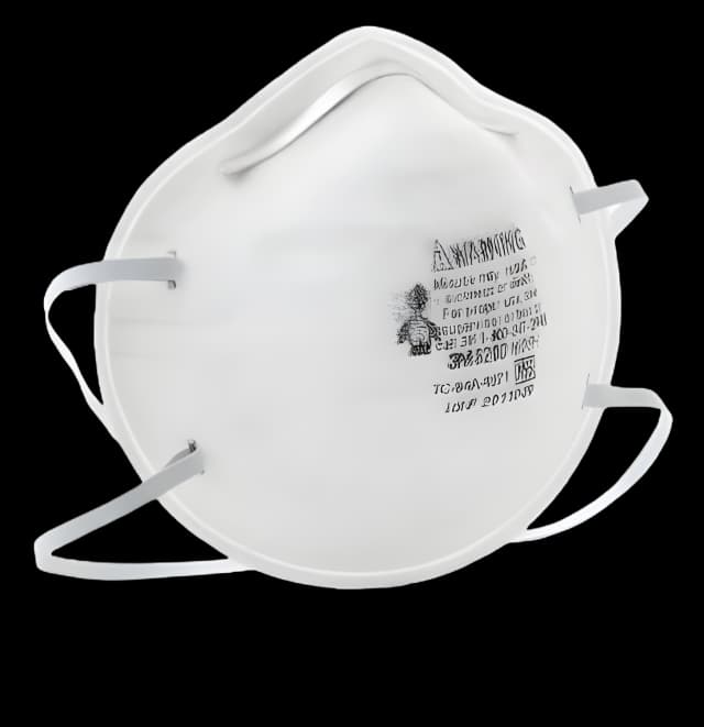 Particulate Respirator Mask 3M™ Industrial N95 Cup Elastic Strap One Size Fits Most White NonSterile Not Rated Adult - 8200