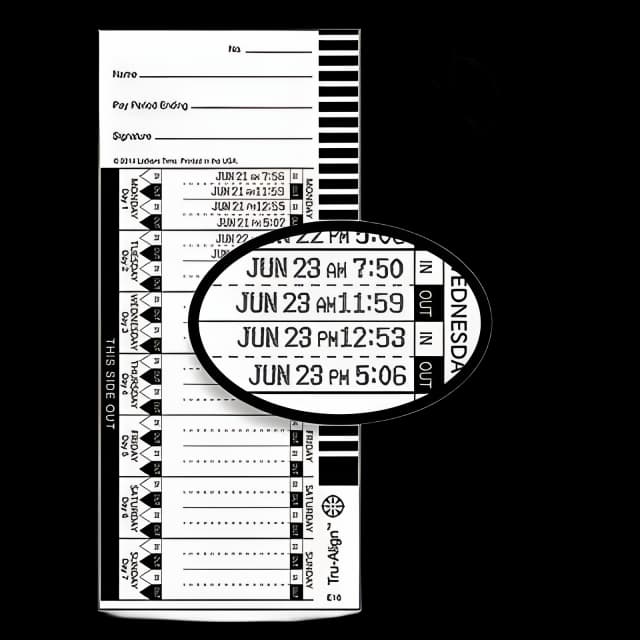 Lathem Time 1600E Time Clock Cards - 100 Pack