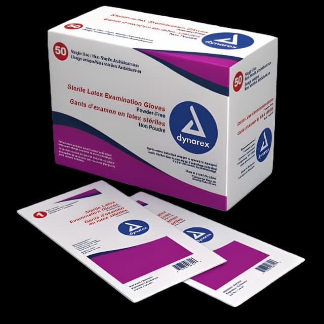 Exam Glove Dynarex Small Sterile Pair Latex Standard Cuff Length Smooth Ivory Not Rated