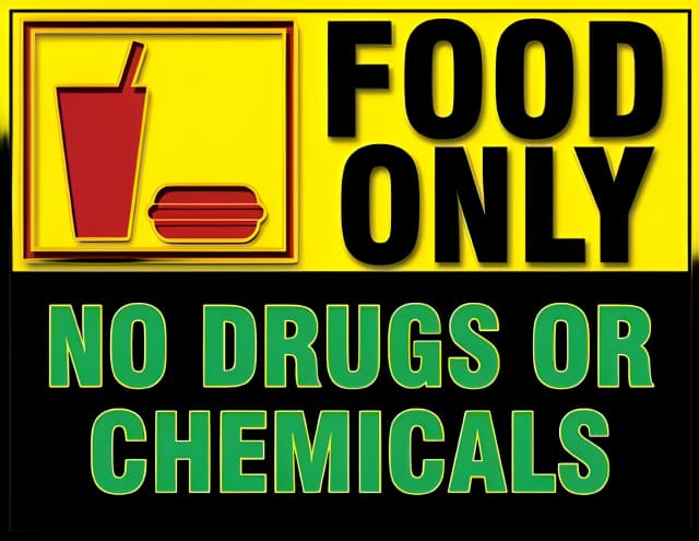 Magnetic Sign Instructional Sign Food Only No Drugs - 735-59922001
