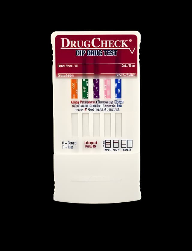 Drugs of Abuse Test Kit DrugCheck® Dip Drug Test AMP, COC, mAMP/MET, OPI, OXY, THC 25 Tests CLIA Non-Waived
