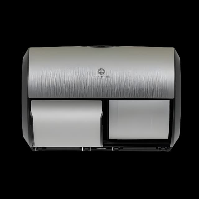 Toilet Tissue Dispenser Compact® 2-Roll Side-by-Side Faux Stainless Plastic Manual 2 Rolls Wall Mount - 56796A