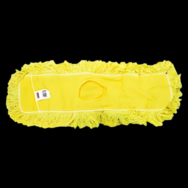 Trapper Commercial Dust Mop, Looped-end Launderable, 5" x 24", Yellow