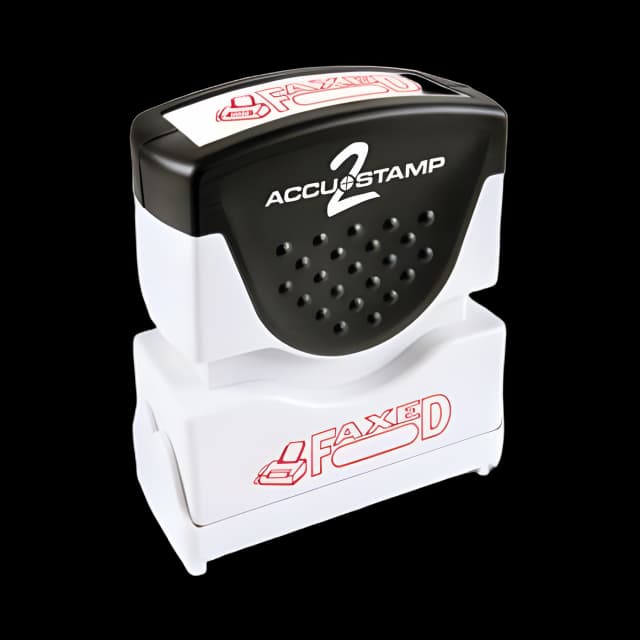 Pre-Inked Shutter Stamp, Red, FAXED, 1.63 x 0.5