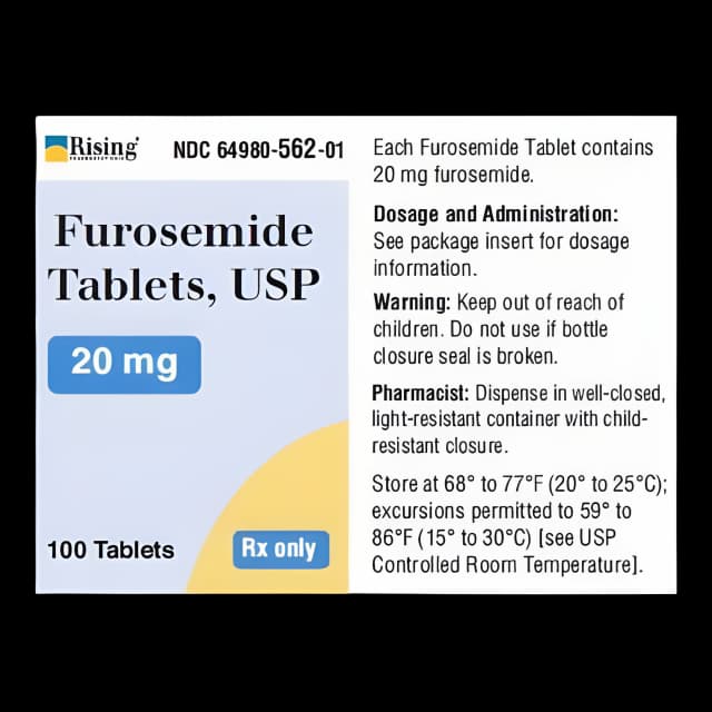 FUROSEMIDE, TAB 20MG (100/BT)