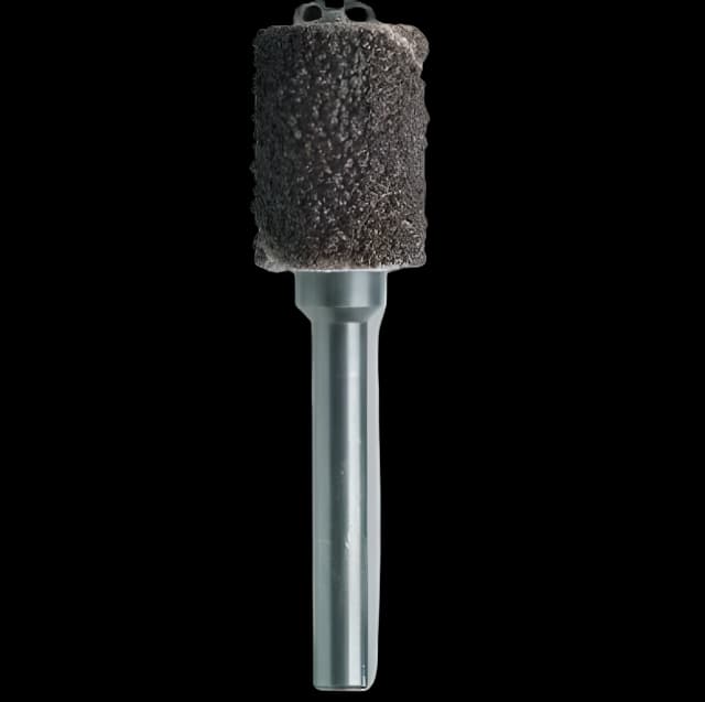 Sanding Drum 1/4 Inch Bit Diameter, 2.75 Inch Length, 0.125 Inch Shank Diameter, 60 Grit, Emery, Contents 6 Bands, Purple