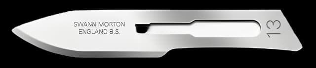 Swann-Morton No. 13 Surgical Blade - Sterile & Stainless Steel