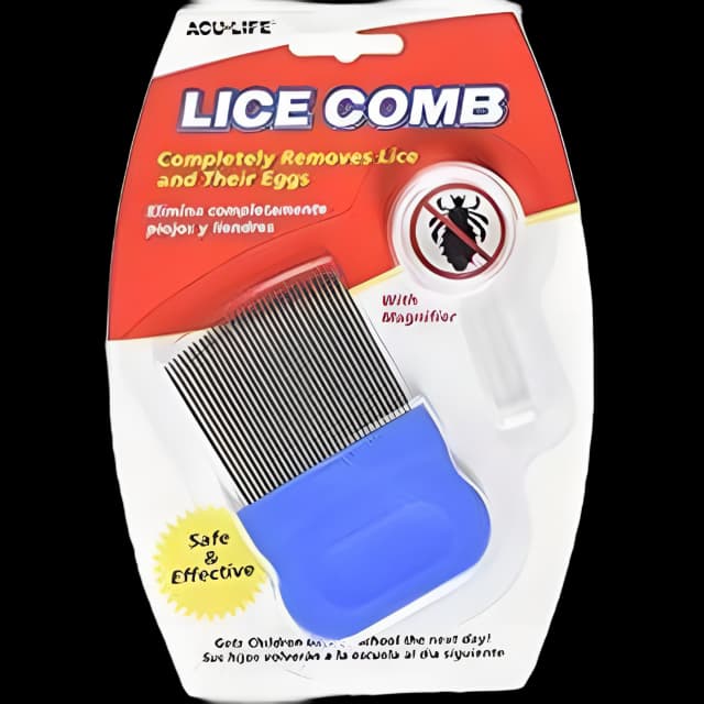 Lice Comb Acu-Life Silver Metal
