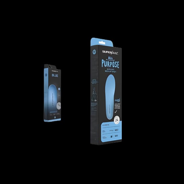 Insole High Density Foam Blue Male 11-1/2 to 14 / Female 12-1/2 and Up