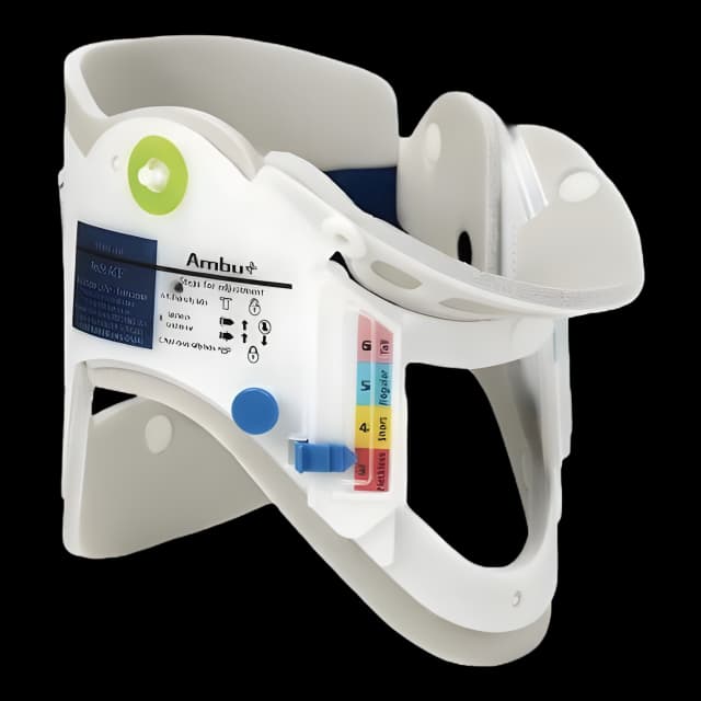 Extrication Cervical Collar with Headwedge Ambu® Perfit ACE™ Preformed Adult One Size Fits Most One-Piece / Trachea Opening Adjustable Height Adjustable Neck Circumference - 000281151