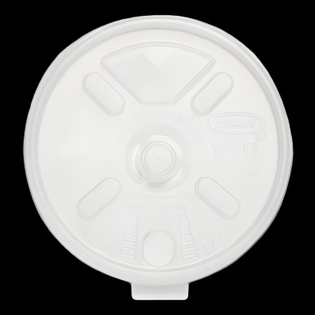 Lift n' Lock Plastic Hot Cup Lids, With Straw Slot, Fits 10 oz to 14 oz Cups, Translucent, 100/Sleeve, 10 Sleeves/Carton