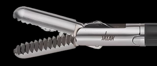 Grasping Forceps Sklartech 5000™ 13 Inch Length OR Grade Stainless Steel / Plastic NonSterile Finger Ring Handle Straight Blunt 5 mm Serrated Jaws