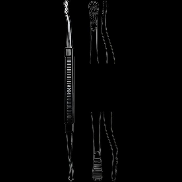 Bone File Double End #12A Pattern 1 Plain Serrated, 1 Cross Serrated