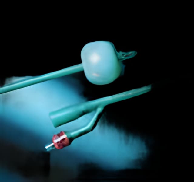 Foley Catheter Silastic® 2-Way Round Tip 30 cc Balloon 20 Fr. Silicone Coated Latex