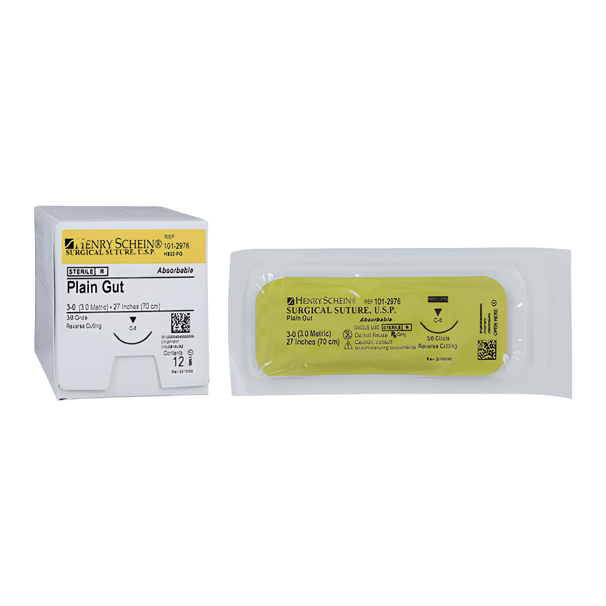 Suture 3-0 27" Plain Gut Monofilament C-6 Beige