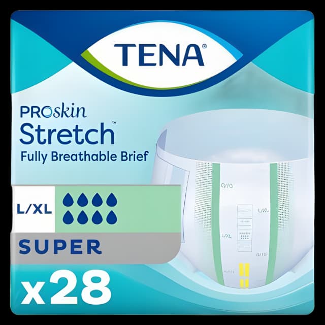 Unisex Adult Incontinence Brief TENA ProSkin Stretch™ Super Large / X-Large Disposable Heavy Absorbency