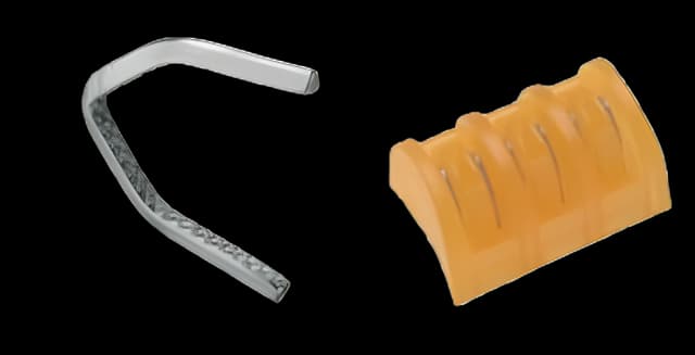 Adhesive Cartridge Style Ligating Clip SLS™ Classic Titanium Medium / Large Green Cartridge 6 Clips