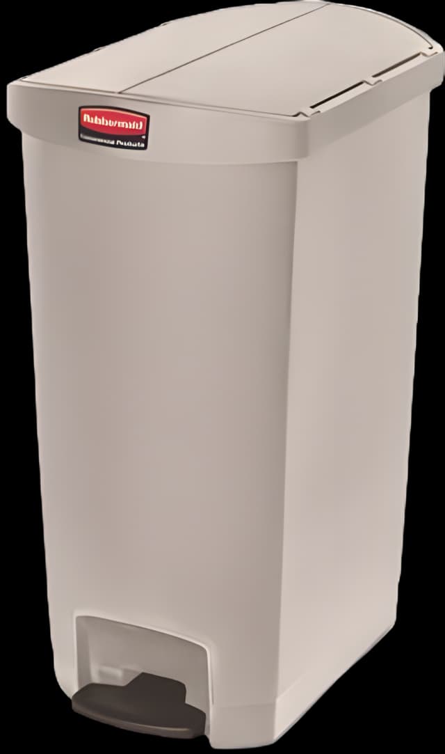 Rubbermaid Slim Jim 18 gal. Medical Trash Can - Beige
