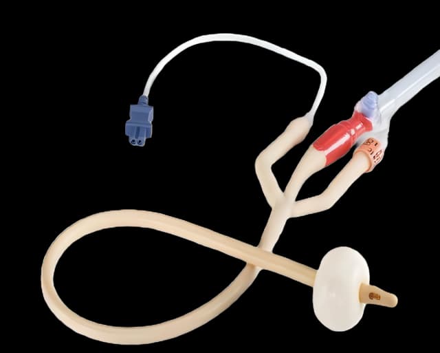 Temperature-Sensing Foley Catheter Lubri-Sil® I.C. 3-Way Standard Tip 5 cc Balloon 16 Fr. Latex