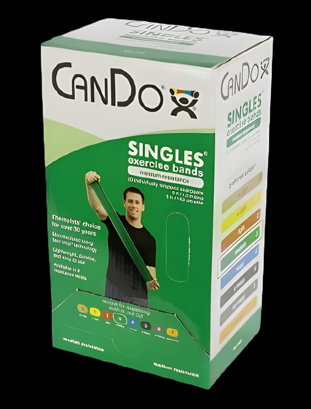 CanDo® Medium Resistance Band 5x5 Ft - Box of 30