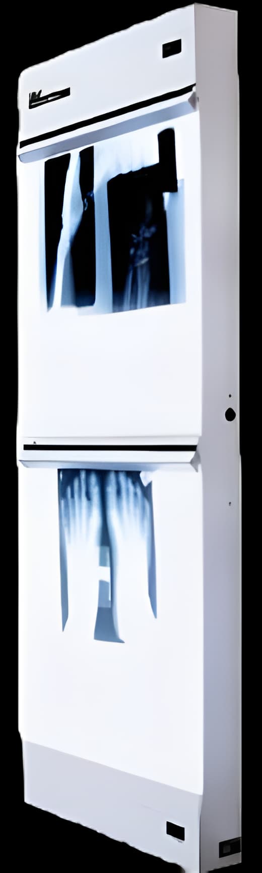 X-Ray Illuminator Trimline Basic 2 Bank 1 Tier 2 Lamp 15 W Wall Mount 3-1/4 X 22 X 28 Inch White Two, 14 X 17 Inch Film