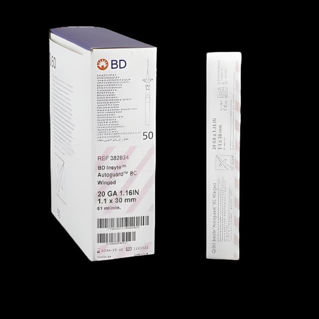 Peripheral IV Catheter Insyte™ Autoguard™ BC 20 Gauge 1.16 Inch Button Retracting Safety Needle - 382634