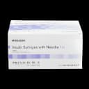 Standard Insulin Syringe with Needle McKesson 1 mL 5/16 Inch 31 Gauge NonSafety Ultra Thin Wall