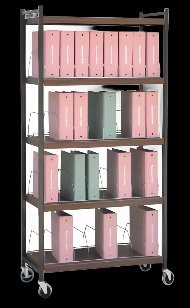 Binder/ Chart Rack Big Beam® Omnicart™ 3 Ring Brown 32 Chart Side Opening