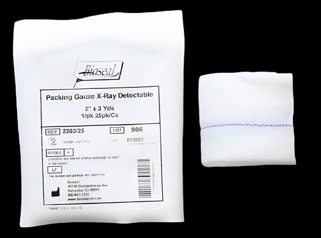 Wound Packing Strip Bioseal® Non-impregnated 2 Inch X 3 Yard Sterile X-Ray Detectable