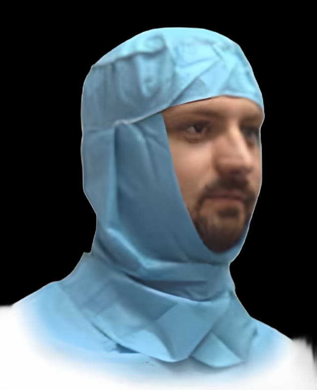 Surgical Hood One Size Fits Most Blue Pull On Closure