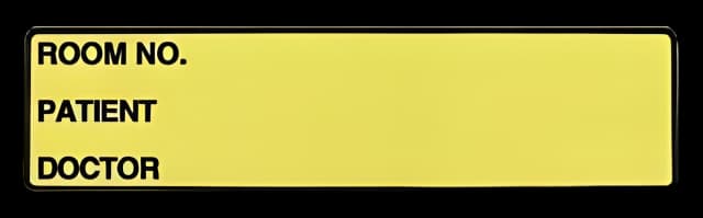 Pre-Printed Label Wide-Trak™ Chart Tab Yellow Paper Room No_Paitent_Doctor_ Black Patient Information 1-3/8 X 5-3/8 Inch