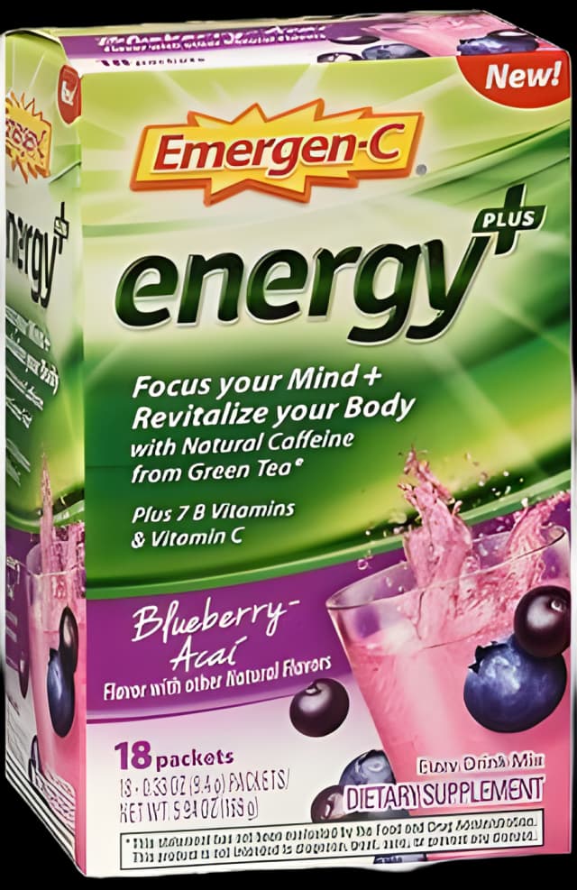 Emergen-C Energy Plus Blueberry Acai Oral Supplement