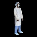 Protective Procedure Gown Halyard Large Yellow NonSterile AAMI Level 2 Disposable